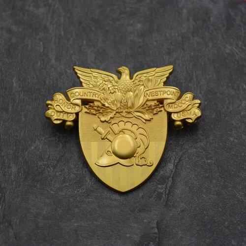 American Westpoint Mdccci USMA Medal Military Academy Roman Greek Helmet Shield Merit Country Honor Duty Badge Brooch Pin