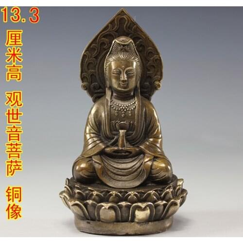 Of Avalokitesvara copper bronze of Guanyin Buddhist religious activities antique antique bronze antique gardenroom Art