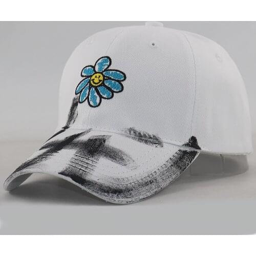 Hip hop Graffiti hat cap sun flower embroidery fashion baseball cap men womens snapback dad hats new