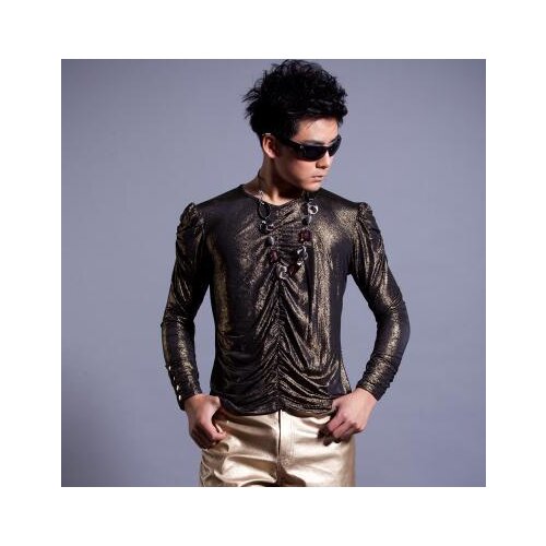 Singer Golden Fold round collar mens t shirts fashion 2020 men tshirt t-shirt men camisetas masculinas t shirts Customizable