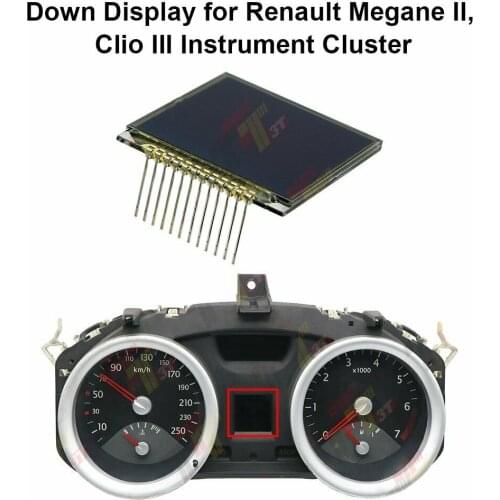 Down Display LCD Screen for Renault Megane II, Clio III Instrument Cluster