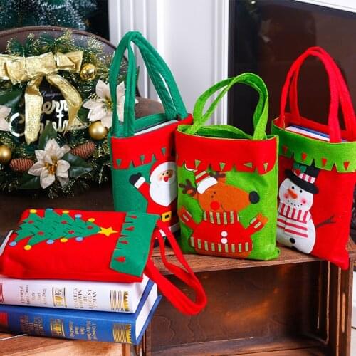 New Christmas Snowman Decoration Supplies For Home Santa Claus Socks Style Christmas Candy Bag Christmas Drop Ornaments