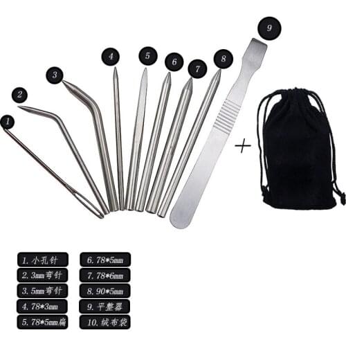 Paracord Stitching Set Stainless Steel Umbrella Rope Needle Bracelet Flattener Knitting Needles DIY Jewelry Accessories