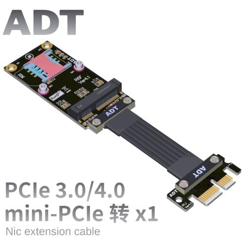 PCIe x1 extension cable adapter card mini PCIe wireless network card mpcie motherboard minipcie