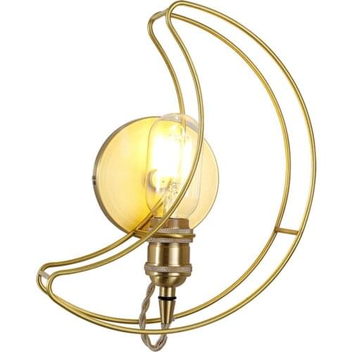 Simple creative modern wall lamp bedside bedroom light aisle hotel living room background wall sconce AC85-265V