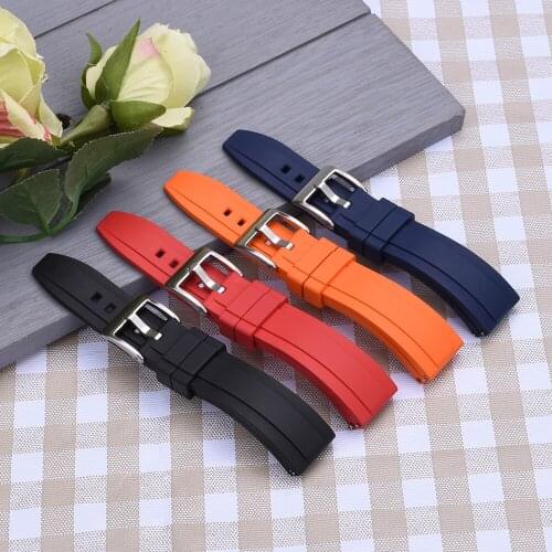Quick Release Watch Bands 20mm 22mm 24mm FKM Fluorine Rubber Watch Strap Bracelet Wristband Men Womens Diving Watch Accessories