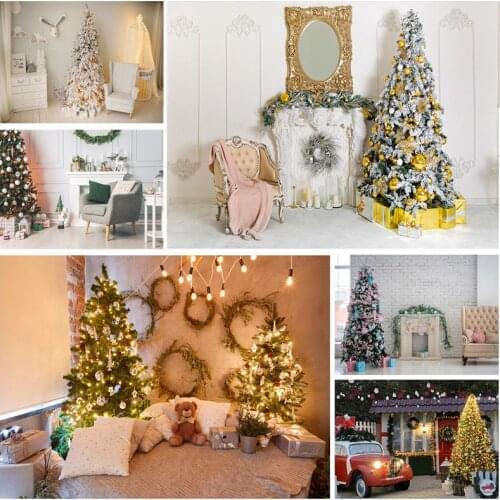 Christmas Indoor Theme Photography Background Christmas tree Children Portrait Backdrops For Photo Studio Props 21523 DYH-03