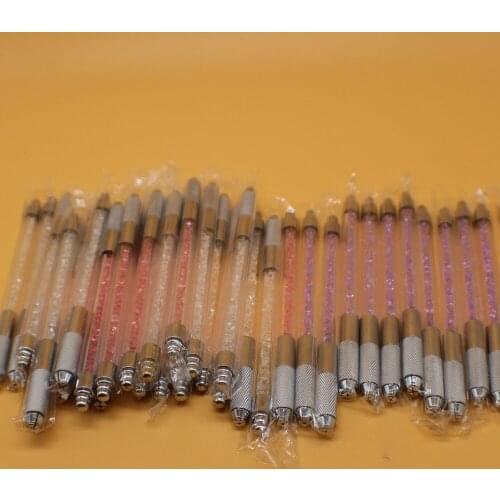 10 Pcs Manual Microblading Pen Crystal Two Use Eyebrow Tattoo pen For 3D Permanent Makeup Eyebrows Tattoo Embroidery
