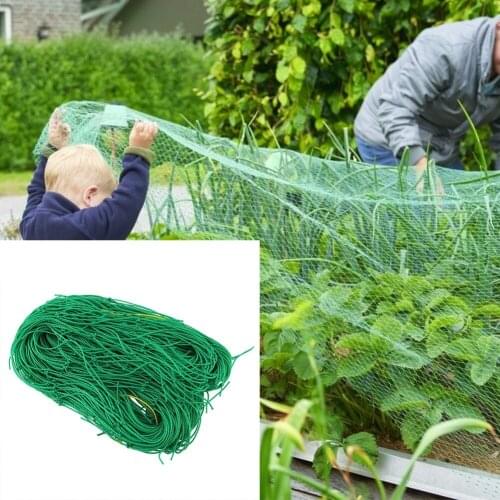 Agriculture Gardening Green Nylon Trellis Netting Plants Support Climbing Vines Bean Grow Support Net Grid Mesh