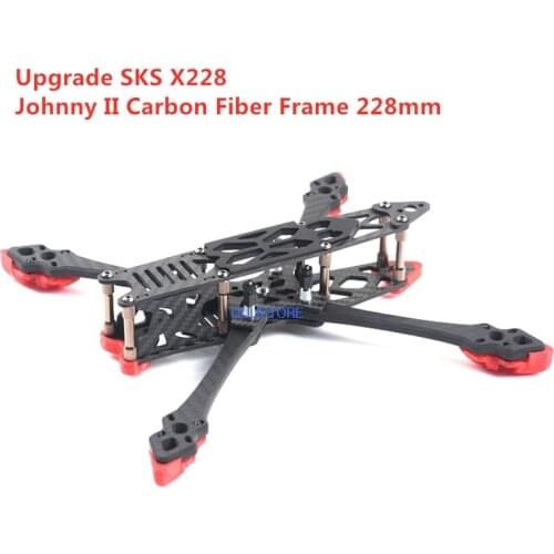 SKS X228 Upgrade Johnny II Carbon Fiber Frame 228mm FPV Rack Suit F4/F7 2206 / 2207 / 2306 Motor 35A-50A ESC Racing drone