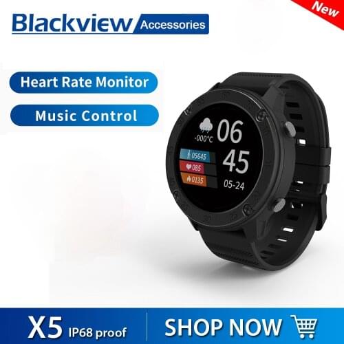 Newest SmartWatch Blackview X5 Heart Rate Sports Clock Sleep Monitor 5ATM IP68 Waterproof 260mAh for Android IOS Smartphone