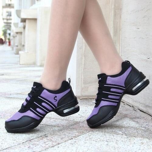 Dancing Sneakers For Women Men Sports Modern Dance Jazz Shoes Soft Outsole Breath Lightweight Fitness Wholesale