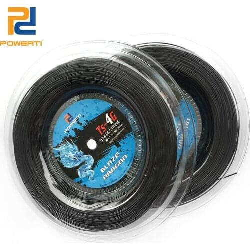 POWERTI TS-4G 1.3mm Tennis String Polyester 200m Reel Tennis String Sport Gym Tennis Racquet Training Tennis Lines for Outdoor