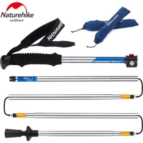 NatureHike Ultra-light EVA Handle 5-Section Adjustable Canes Walking Sticks Trekking Pole Alpenstock For Outdoor NH15A023-Z
