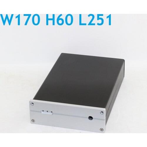 Headphone Amp Box W170 H60 L251 All Aluminum Case 1706 DAC Decoder Shell HiFi DIY Power Supply Amplifier Chassis