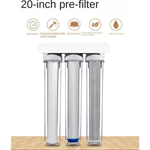 Fabriek directe verkoop 20 inch 3 niveau Direct drinken transparante waterzuiveraar Pre-filter water filter PPF + UDF + CTO