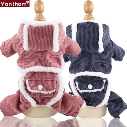 Winter Clothing for Dogs Cat Pets Clothes Winter Warm 4 Foot Warm Pet Dog Clothes Winter Dog Clothes for Small Puppy Jacket Coat