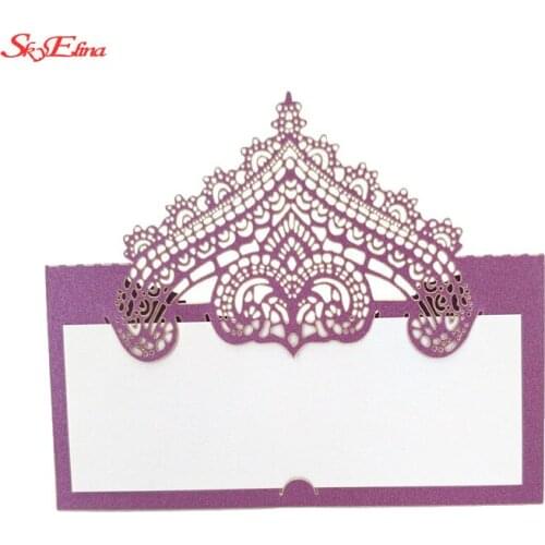 Hot Sale 10Pcs Hollow Out Elegant Seat Cards Table Name Card Wedding Place Escort Card For Wedding Party Favors Decoration 7Z