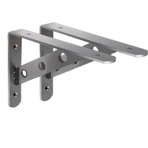 2pcs Stainless Steel Heavy Duty Shelf Bracket Corner Brace Support Fastener Wall Hanging Shelve Support Bracket
