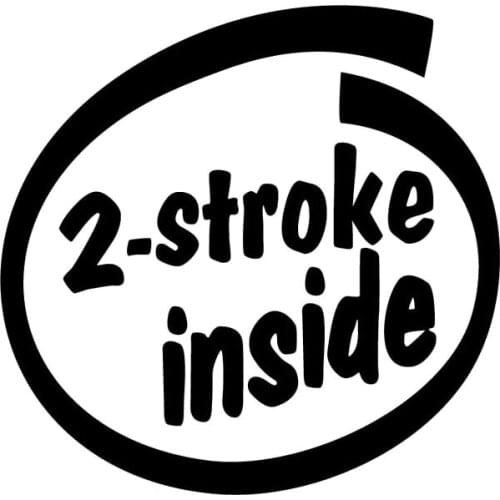 2 STROKE INSIDE Originality Car Window Sticker Car-styling Waterproof Sunscreen Decal Auto Accessories Vinyl,15cm*15cm