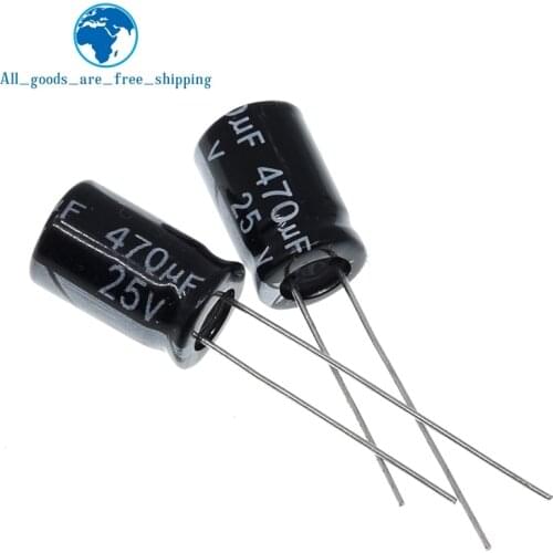 20PCS Higt quality 25V470UF 8*12mm 470UF 25V 8*12 Electrolytic capacitor