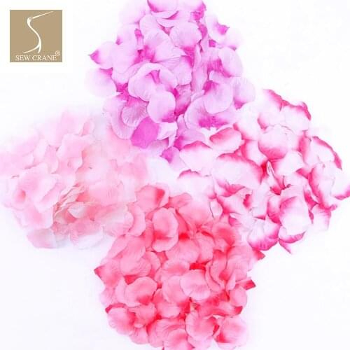 300pcs Wedding Artificial Simulation Flowers Petals Romantic Decoration Fabric Colorful Flower Petals