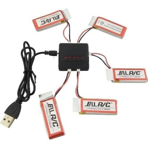 3.7V 500mAh Battery 5pcs and charger for Hubsan h107 h107c H107P Udi U942A U816 JXD385 Helicopter spare part