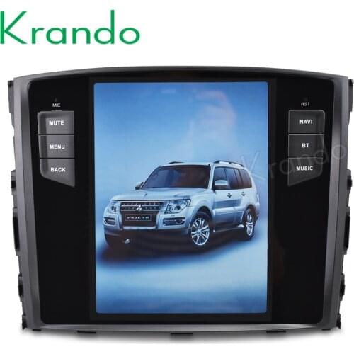 Krando Android 9.0 4G 64G 10.4" Tesla Vertical touch screen car radio player GPS For Mitsubishi Pajero V97 2006-2015 multimedia