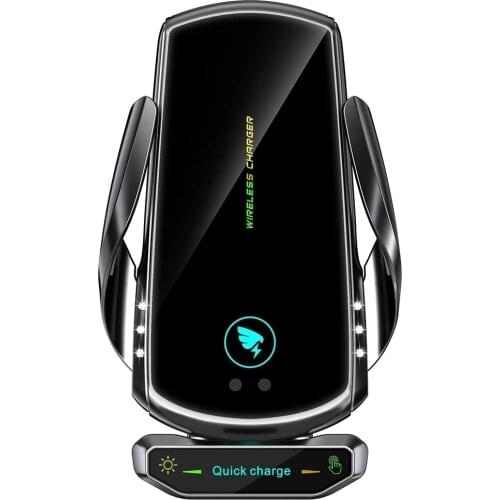 Automatic 15W Qi Car Wireless Charger for iPhone 12 11 Samsung S20 S10Note10 Infrared Sensor Holder Charging Universal for Phone