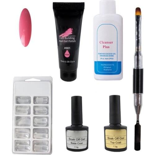 Fast Dry Nail Extension Art Pen Builder File Gel Polish Buffer Manicure Tool Kit