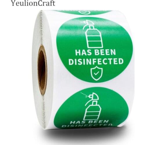 Chzimade 300Pcs/lot Round Seal Lables Printed Has Been Disinfected Package Stationary Notice Stickers Decoration