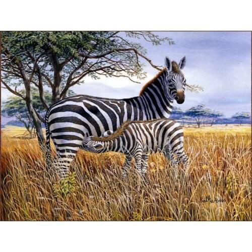 Home Decor Art Oil Painting Drawn Printed Zebra On Canvas For Picture HD Printed Wall Home Decoration Gifts