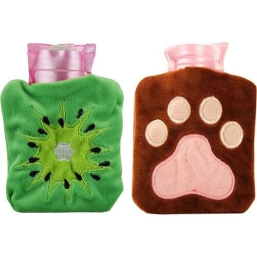 Hot Mini Hot Water Bottle Plush Hand Warmer Winter Hot Water Bag (Offset Printing)