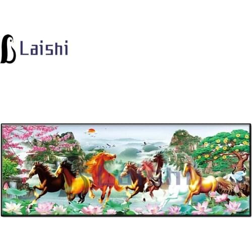 Full drill square Painting Natural scenery, eight galloping horses Diamond Embroidery Full round diamond painting Diamond Mosaic