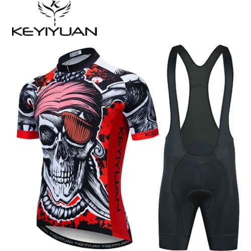 2021 Summer Keyiyuan Cycling Jersey Bike Shorts Bib Set MTB Quick Dry Pro Bicicletas Shirts Maillot Wear
