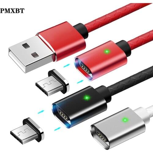 Magnetic Charging Cable Micro USB Type C For Apple iPhone Lighting Cable 3A Fast Charge Wire Mobile Phone Dust Plug Charger Cord
