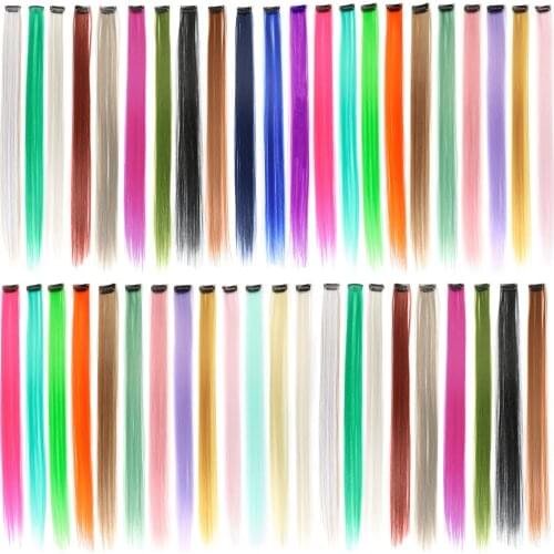 Clip In Hair Extensions Straight/Wavy Fringe Fake Hair Natural Color Clip On Hairpieces Synthetic Hair Clips Extension for Women