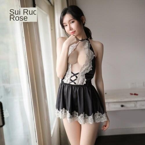 Strap Nightdress Nightgown Female Thin Ice Summer Sexy Sleepwear Summer Silk Womens Underwear Hot Tracksuit Sexy Mini Dresses
