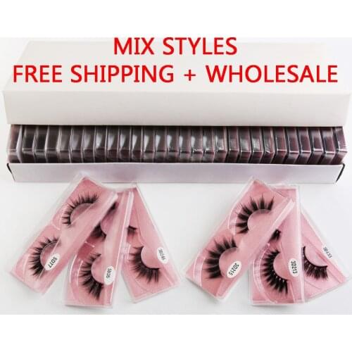 MAANGE 20/30 3D Mink Lashes Long Lasting False Eyelashes Extension Faux Full Mink Lashes Strip Lashes Make Up Natural Eyelash