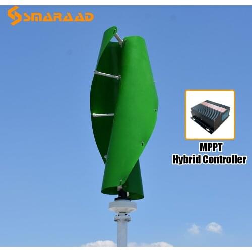 New Arrive 2000W Vertical Wind Turbine Permanent Magnet Generator 3 Phase 24V 48V 96v Axis Generator With MPPT Controller