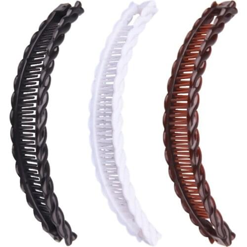 Solid Color Banana Hair Clip For Women Wave Liu Hai Comb Disc Hair Pill Hair Tools Fashion Practical Hair Accessories