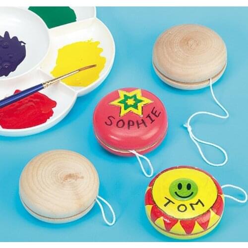 Wholesale 20pc/lot DIY kids classic wooden YOYO xmas gifts party favor kindergarten school carnival give a way