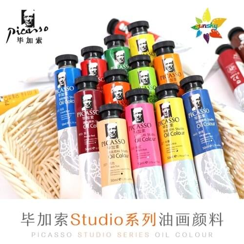 Original Phoenix Picasso studio series oil colour for Oil painting frame Tubular 50 ml 54 colors single Self selected