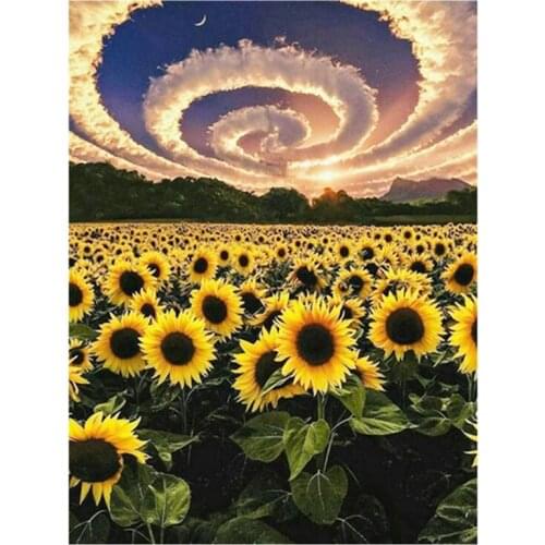 Sunflower Round Diamond Artist Decorates Walls With Diamond Paintings Home / Hotel / Office Decorations And Gifts