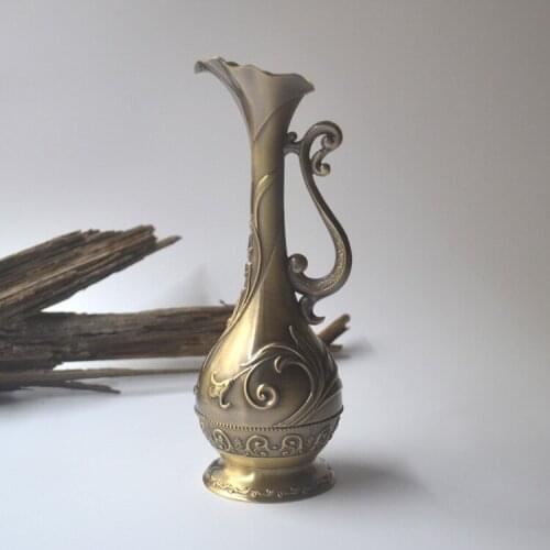 Bronze metal vase European style of the ancient vase model room decoration decoration Home Furnishing upscale hotel