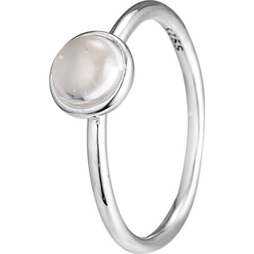 Poetic Droplet Ring 925 Sterling Silver Jewelry Clear CZ Wedding Rings for Women Sterling-Silver-Jewelry