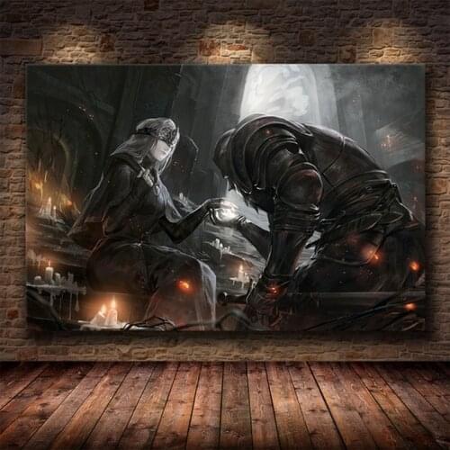 Classic Game Poster The Dark Souls 3 Decorative Canvas Painting Wall Art Pictures Decorative Posters and Prints Home Decoration