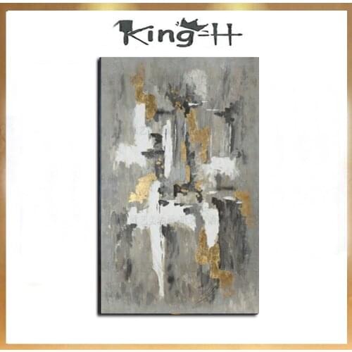 Modern abstract oil paintings 100% handmade fashion color golden dream living room and bedroom wall art photos