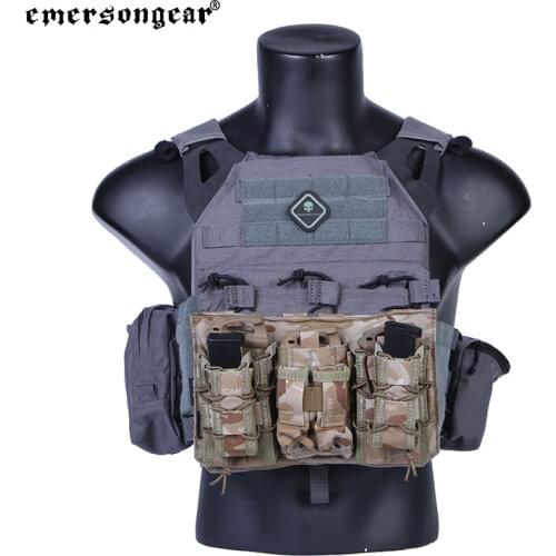 EMERSONGEAR Tactical 9mm /5.56mm Modular Assaulters Panel With Mag Pouch Airsoft Multicam Tactical Molle Magazine Pack Gear