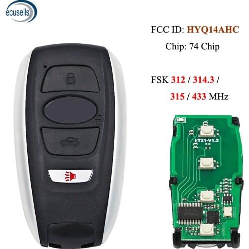 FSK 312/314.3/315/433MHz Smart Remote Key Board 1451-5801 74 Chip For Subaru Legacy Outback Forester BRZ Impreza WRX HYQ14AHC
